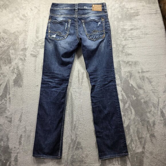 Silver Jeans Konrad Jeans Mens 30x32 Distressed Straight Leg Denim 925 Series - Picture 2 of 14